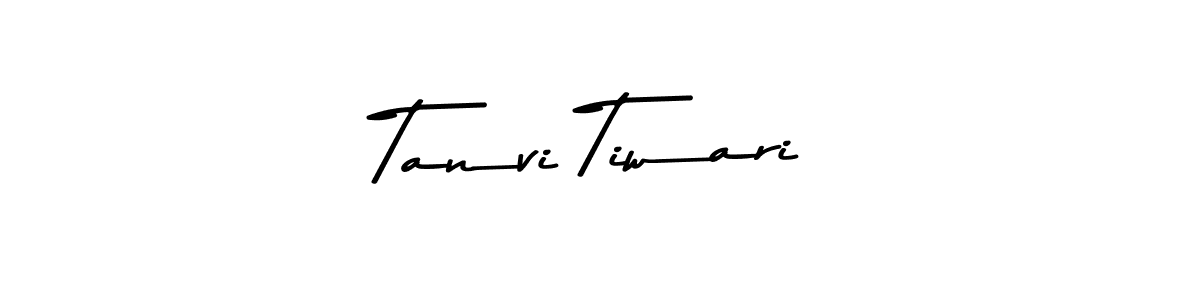 How to make Tanvi Tiwari name signature. Use Asem Kandis PERSONAL USE style for creating short signs online. This is the latest handwritten sign. Tanvi Tiwari signature style 9 images and pictures png