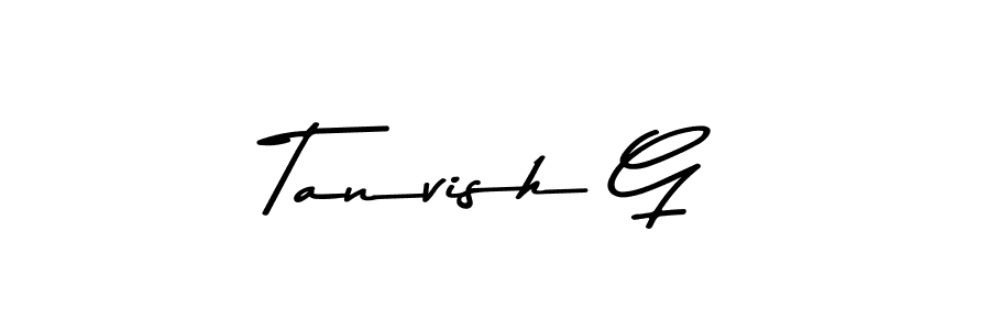 Use a signature maker to create a handwritten signature online. With this signature software, you can design (Asem Kandis PERSONAL USE) your own signature for name Tanvish G. Tanvish G signature style 9 images and pictures png