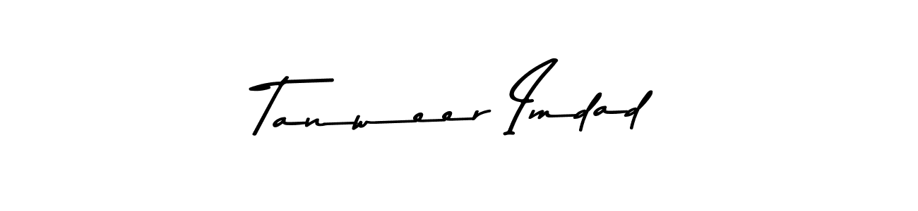 The best way (Asem Kandis PERSONAL USE) to make a short signature is to pick only two or three words in your name. The name Tanweer Imdad include a total of six letters. For converting this name. Tanweer Imdad signature style 9 images and pictures png