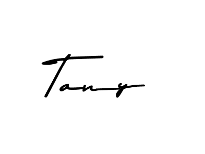 How to make Tany name signature. Use Asem Kandis PERSONAL USE style for creating short signs online. This is the latest handwritten sign. Tany signature style 9 images and pictures png