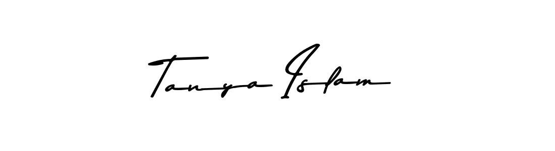 How to make Tanya Islam name signature. Use Asem Kandis PERSONAL USE style for creating short signs online. This is the latest handwritten sign. Tanya Islam signature style 9 images and pictures png