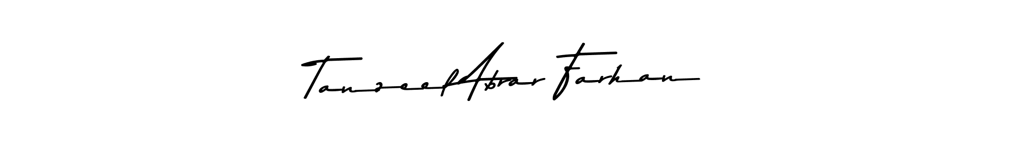 The best way (Asem Kandis PERSONAL USE) to make a short signature is to pick only two or three words in your name. The name Tanzeel Abrar Farhan include a total of six letters. For converting this name. Tanzeel Abrar Farhan signature style 9 images and pictures png