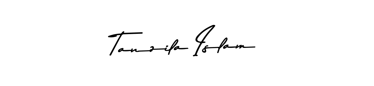 How to make Tanzila Islam name signature. Use Asem Kandis PERSONAL USE style for creating short signs online. This is the latest handwritten sign. Tanzila Islam signature style 9 images and pictures png