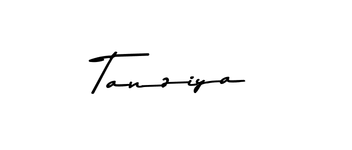 How to make Tanziya name signature. Use Asem Kandis PERSONAL USE style for creating short signs online. This is the latest handwritten sign. Tanziya signature style 9 images and pictures png