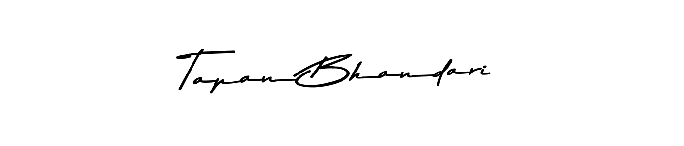 if you are searching for the best signature style for your name Tapan Bhandari. so please give up your signature search. here we have designed multiple signature styles  using Asem Kandis PERSONAL USE. Tapan Bhandari signature style 9 images and pictures png