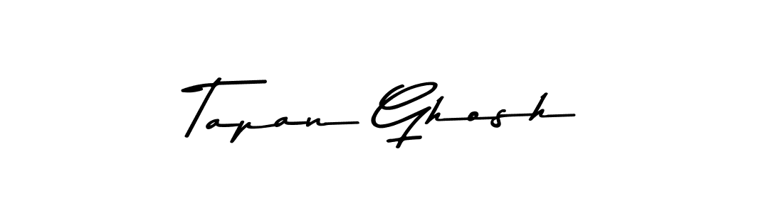 How to make Tapan Ghosh name signature. Use Asem Kandis PERSONAL USE style for creating short signs online. This is the latest handwritten sign. Tapan Ghosh signature style 9 images and pictures png