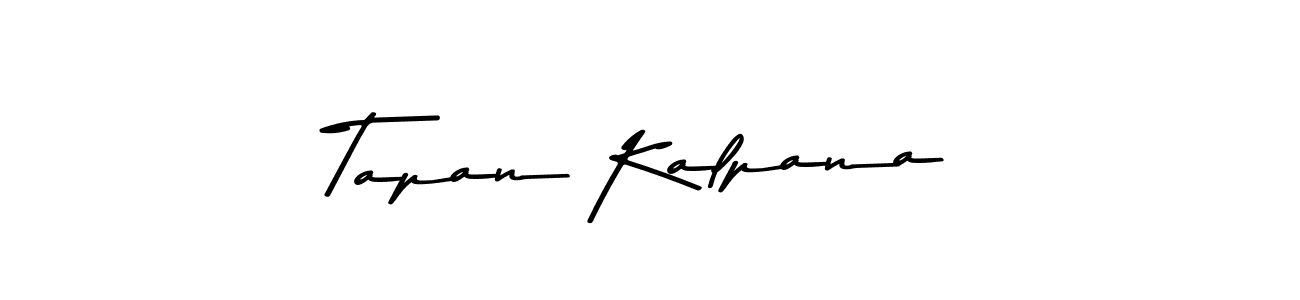 How to make Tapan Kalpana name signature. Use Asem Kandis PERSONAL USE style for creating short signs online. This is the latest handwritten sign. Tapan Kalpana signature style 9 images and pictures png