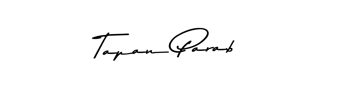 Make a beautiful signature design for name Tapan Parab. With this signature (Asem Kandis PERSONAL USE) style, you can create a handwritten signature for free. Tapan Parab signature style 9 images and pictures png