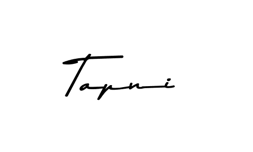 How to make Tapni name signature. Use Asem Kandis PERSONAL USE style for creating short signs online. This is the latest handwritten sign. Tapni signature style 9 images and pictures png