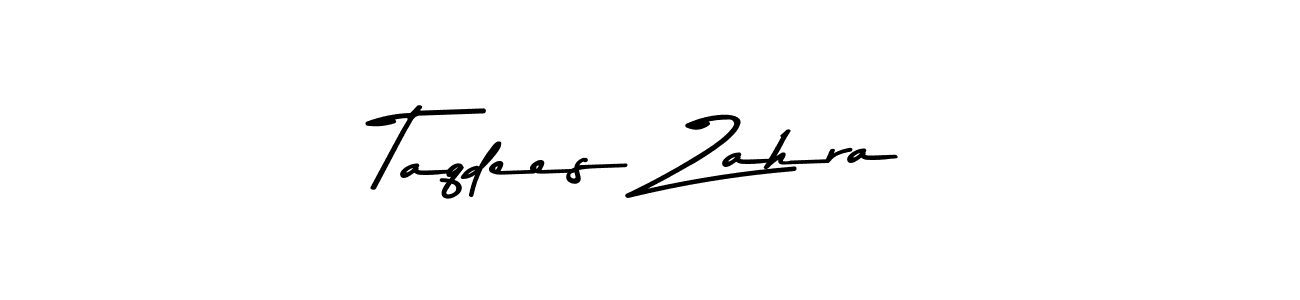 Design your own signature with our free online signature maker. With this signature software, you can create a handwritten (Asem Kandis PERSONAL USE) signature for name Taqdees Zahra. Taqdees Zahra signature style 9 images and pictures png