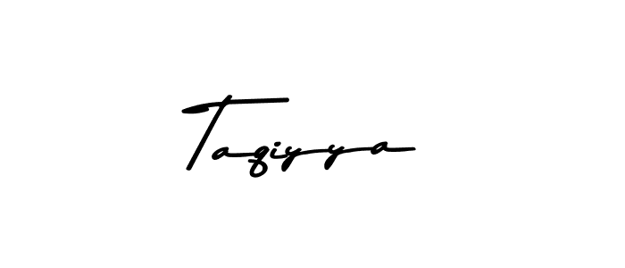 Use a signature maker to create a handwritten signature online. With this signature software, you can design (Asem Kandis PERSONAL USE) your own signature for name Taqiyya. Taqiyya signature style 9 images and pictures png