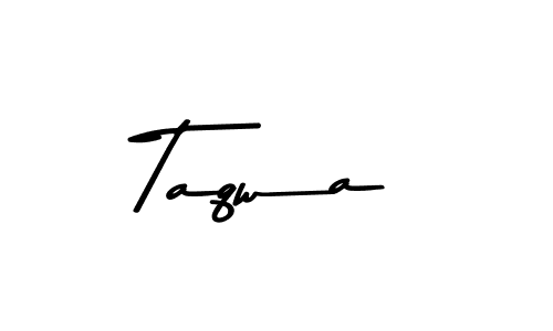 Design your own signature with our free online signature maker. With this signature software, you can create a handwritten (Asem Kandis PERSONAL USE) signature for name Taqwa. Taqwa signature style 9 images and pictures png