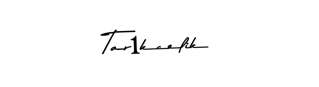 How to make Tarıkcelik name signature. Use Asem Kandis PERSONAL USE style for creating short signs online. This is the latest handwritten sign. Tarıkcelik signature style 9 images and pictures png