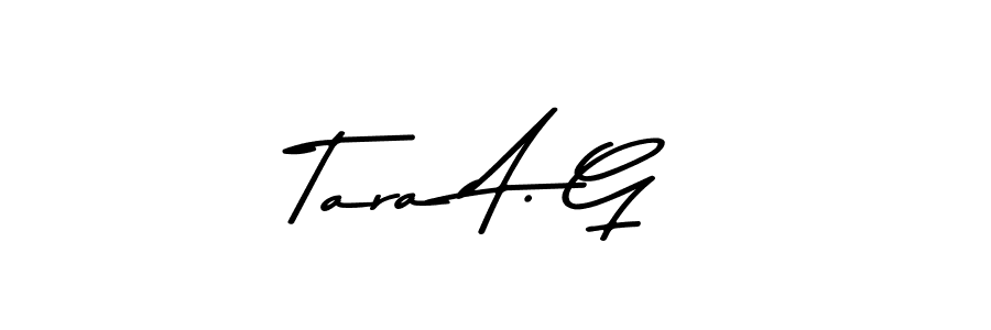 Make a beautiful signature design for name Tara A. G. With this signature (Asem Kandis PERSONAL USE) style, you can create a handwritten signature for free. Tara A. G signature style 9 images and pictures png