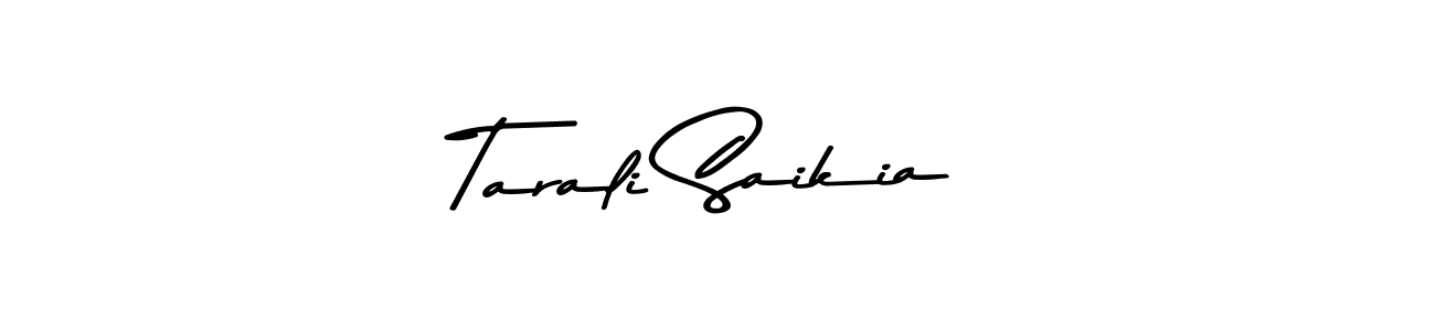 The best way (Asem Kandis PERSONAL USE) to make a short signature is to pick only two or three words in your name. The name Tarali Saikia include a total of six letters. For converting this name. Tarali Saikia signature style 9 images and pictures png