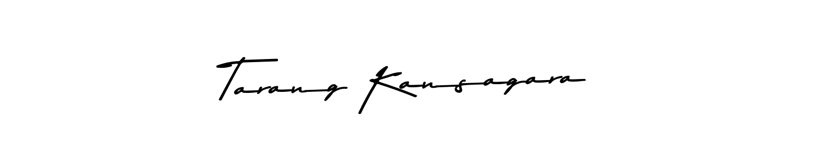 How to make Tarang Kansagara name signature. Use Asem Kandis PERSONAL USE style for creating short signs online. This is the latest handwritten sign. Tarang Kansagara signature style 9 images and pictures png