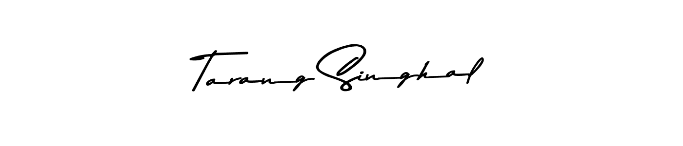 Create a beautiful signature design for name Tarang Singhal. With this signature (Asem Kandis PERSONAL USE) fonts, you can make a handwritten signature for free. Tarang Singhal signature style 9 images and pictures png