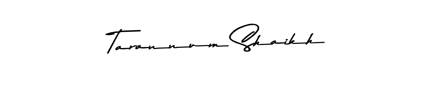Make a beautiful signature design for name Tarannum Shaikh. With this signature (Asem Kandis PERSONAL USE) style, you can create a handwritten signature for free. Tarannum Shaikh signature style 9 images and pictures png