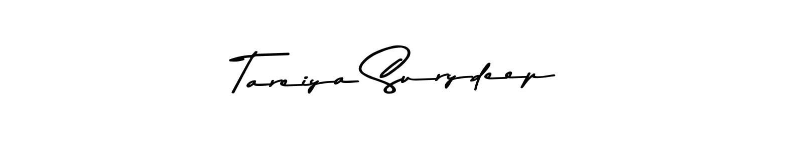 You should practise on your own different ways (Asem Kandis PERSONAL USE) to write your name (Tareiya Surydeep) in signature. don't let someone else do it for you. Tareiya Surydeep signature style 9 images and pictures png