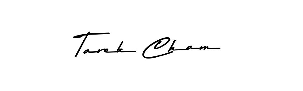 Make a beautiful signature design for name Tarek Cham. With this signature (Asem Kandis PERSONAL USE) style, you can create a handwritten signature for free. Tarek Cham signature style 9 images and pictures png