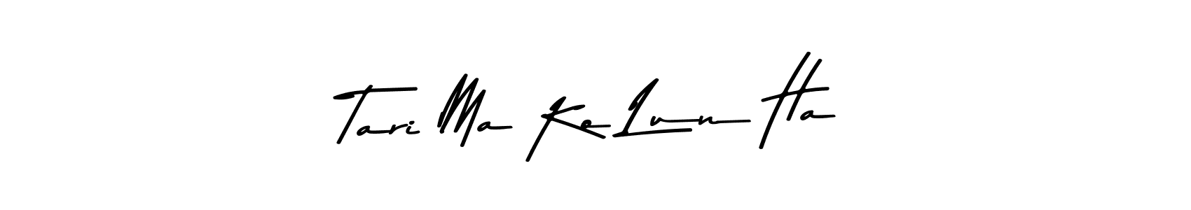 How to Draw Tari Ma Ko Lun Ha signature style? Asem Kandis PERSONAL USE is a latest design signature styles for name Tari Ma Ko Lun Ha. Tari Ma Ko Lun Ha signature style 9 images and pictures png