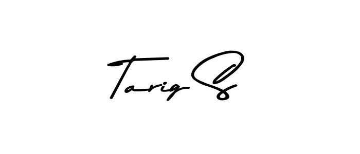 Create a beautiful signature design for name Tarig S. With this signature (Asem Kandis PERSONAL USE) fonts, you can make a handwritten signature for free. Tarig S signature style 9 images and pictures png