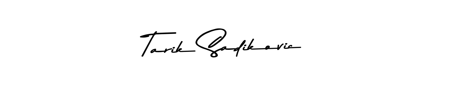 You should practise on your own different ways (Asem Kandis PERSONAL USE) to write your name (Tarik Sadikovic) in signature. don't let someone else do it for you. Tarik Sadikovic signature style 9 images and pictures png