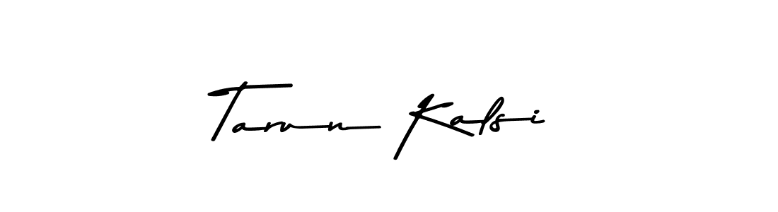 How to make Tarun Kalsi name signature. Use Asem Kandis PERSONAL USE style for creating short signs online. This is the latest handwritten sign. Tarun Kalsi signature style 9 images and pictures png