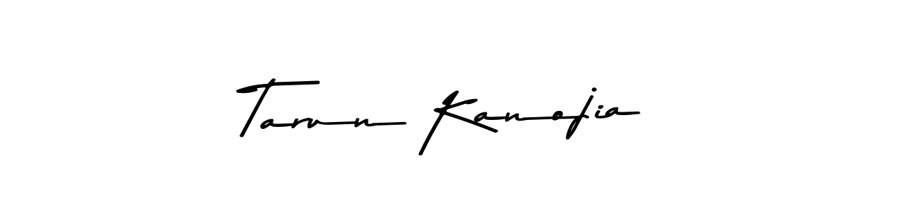 How to make Tarun Kanojia name signature. Use Asem Kandis PERSONAL USE style for creating short signs online. This is the latest handwritten sign. Tarun Kanojia signature style 9 images and pictures png