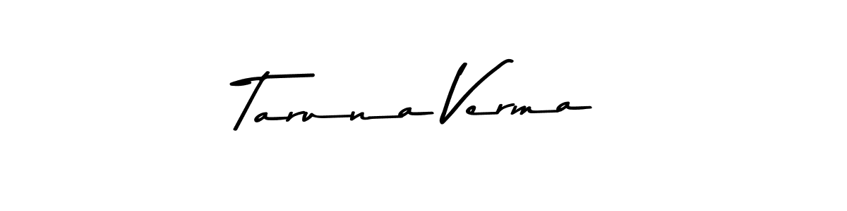 Taruna Verma stylish signature style. Best Handwritten Sign (Asem Kandis PERSONAL USE) for my name. Handwritten Signature Collection Ideas for my name Taruna Verma. Taruna Verma signature style 9 images and pictures png