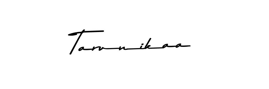 Make a beautiful signature design for name Tarunikaa. With this signature (Asem Kandis PERSONAL USE) style, you can create a handwritten signature for free. Tarunikaa signature style 9 images and pictures png