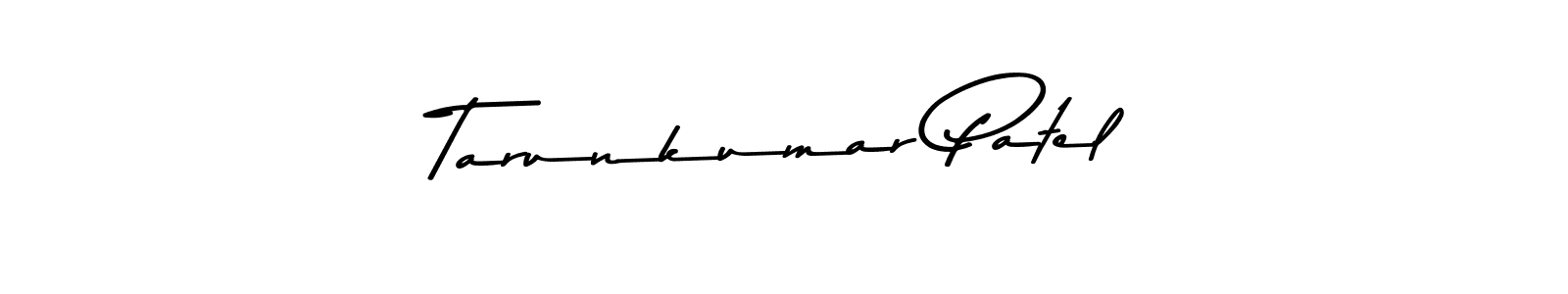 Create a beautiful signature design for name Tarunkumar Patel. With this signature (Asem Kandis PERSONAL USE) fonts, you can make a handwritten signature for free. Tarunkumar Patel signature style 9 images and pictures png