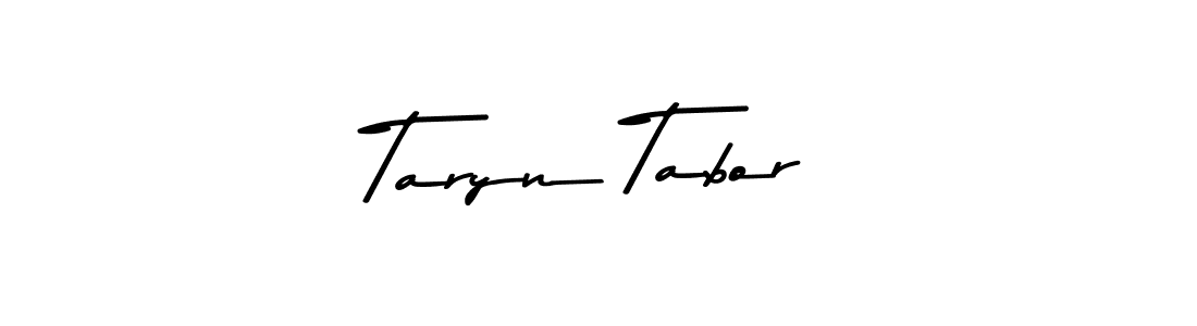 Create a beautiful signature design for name Taryn Tabor. With this signature (Asem Kandis PERSONAL USE) fonts, you can make a handwritten signature for free. Taryn Tabor signature style 9 images and pictures png