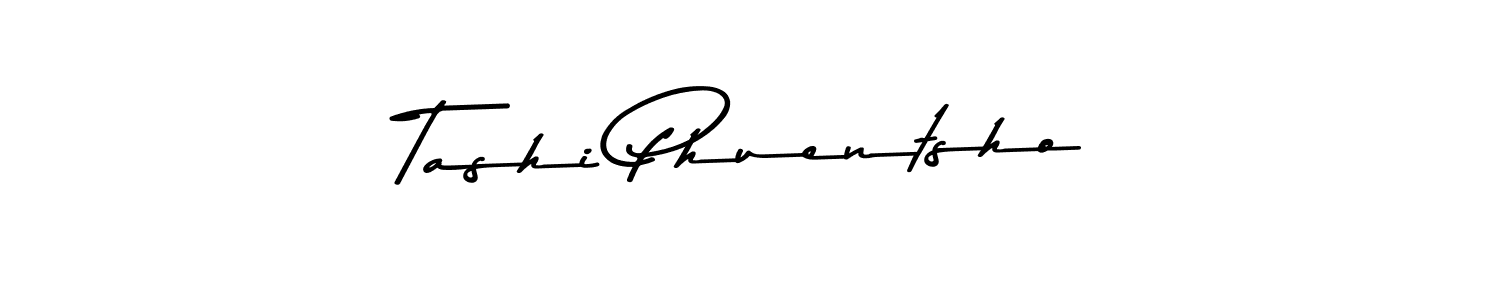 How to make Tashi Phuentsho name signature. Use Asem Kandis PERSONAL USE style for creating short signs online. This is the latest handwritten sign. Tashi Phuentsho signature style 9 images and pictures png