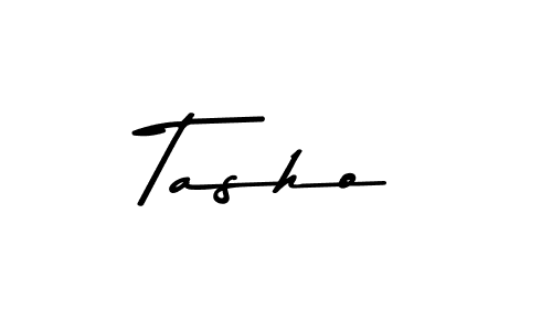 Create a beautiful signature design for name Tasho. With this signature (Asem Kandis PERSONAL USE) fonts, you can make a handwritten signature for free. Tasho signature style 9 images and pictures png