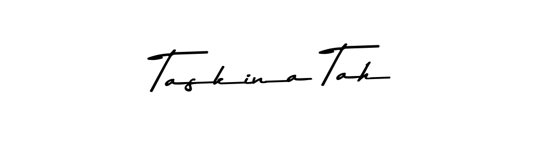 Make a beautiful signature design for name Taskina Tah. Use this online signature maker to create a handwritten signature for free. Taskina Tah signature style 9 images and pictures png