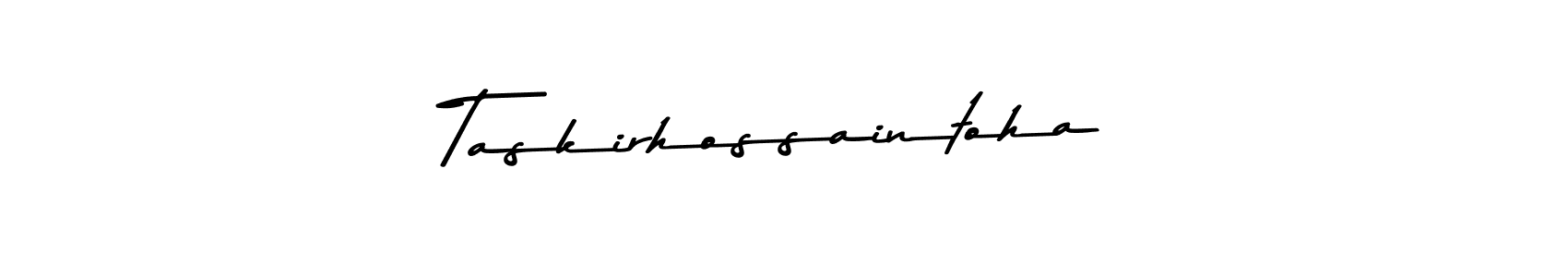 Here are the top 10 professional signature styles for the name Taskirhossaintoha. These are the best autograph styles you can use for your name. Taskirhossaintoha signature style 9 images and pictures png