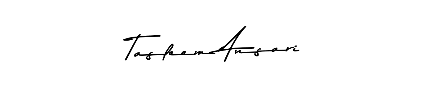 Design your own signature with our free online signature maker. With this signature software, you can create a handwritten (Asem Kandis PERSONAL USE) signature for name Tasleem Ansari. Tasleem Ansari signature style 9 images and pictures png