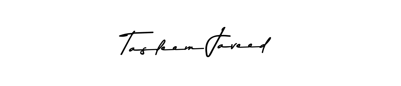 How to make Tasleem Javeed signature? Asem Kandis PERSONAL USE is a professional autograph style. Create handwritten signature for Tasleem Javeed name. Tasleem Javeed signature style 9 images and pictures png