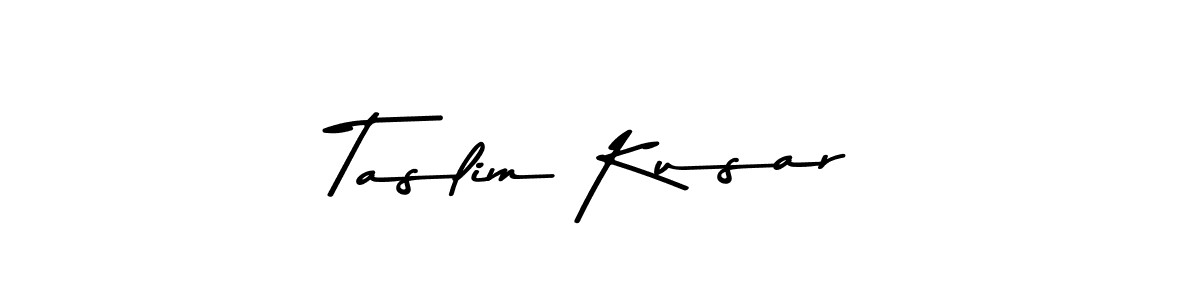 You should practise on your own different ways (Asem Kandis PERSONAL USE) to write your name (Taslim Kusar) in signature. don't let someone else do it for you. Taslim Kusar signature style 9 images and pictures png