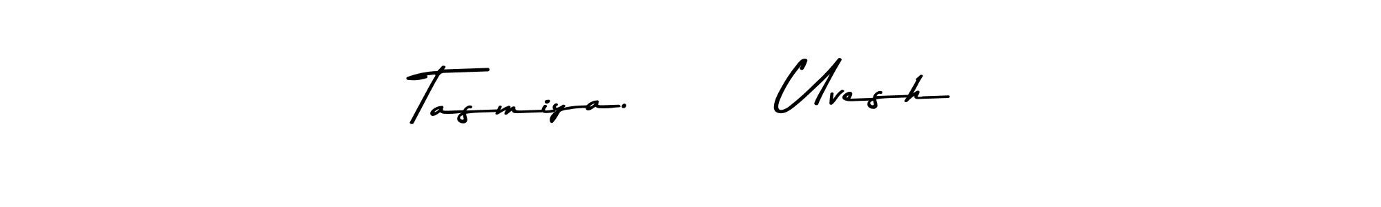 You can use this online signature creator to create a handwritten signature for the name Tasmiya.       Uvesh. This is the best online autograph maker. Tasmiya.       Uvesh signature style 9 images and pictures png