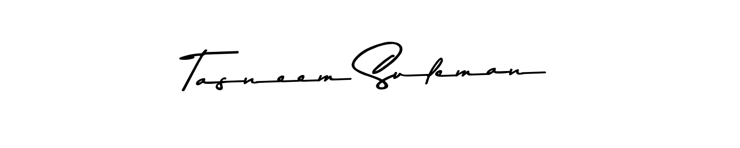How to make Tasneem Suleman signature? Asem Kandis PERSONAL USE is a professional autograph style. Create handwritten signature for Tasneem Suleman name. Tasneem Suleman signature style 9 images and pictures png