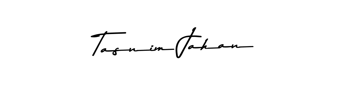 Create a beautiful signature design for name Tasnim Jahan. With this signature (Asem Kandis PERSONAL USE) fonts, you can make a handwritten signature for free. Tasnim Jahan signature style 9 images and pictures png