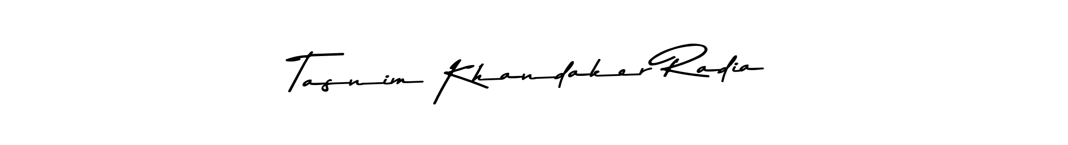 Similarly Asem Kandis PERSONAL USE is the best handwritten signature design. Signature creator online .You can use it as an online autograph creator for name Tasnim Khandaker Radia. Tasnim Khandaker Radia signature style 9 images and pictures png