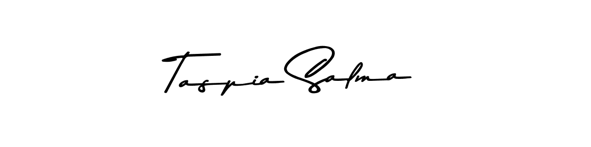 This is the best signature style for the Taspia Salma name. Also you like these signature font (Asem Kandis PERSONAL USE). Mix name signature. Taspia Salma signature style 9 images and pictures png
