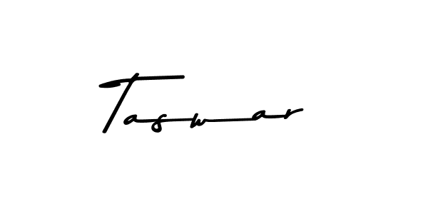 Make a beautiful signature design for name Taswar. With this signature (Asem Kandis PERSONAL USE) style, you can create a handwritten signature for free. Taswar signature style 9 images and pictures png