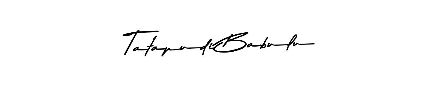 The best way (Asem Kandis PERSONAL USE) to make a short signature is to pick only two or three words in your name. The name Tatapudi Babulu include a total of six letters. For converting this name. Tatapudi Babulu signature style 9 images and pictures png