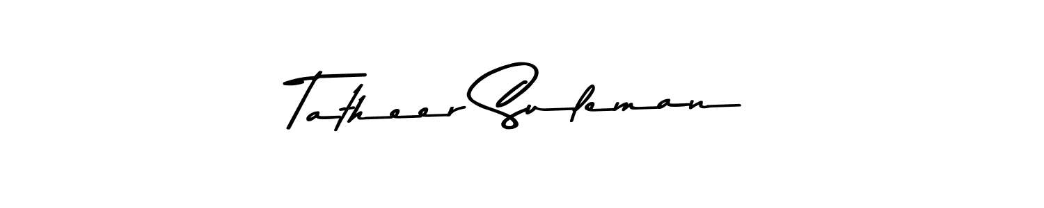 Tatheer Suleman stylish signature style. Best Handwritten Sign (Asem Kandis PERSONAL USE) for my name. Handwritten Signature Collection Ideas for my name Tatheer Suleman. Tatheer Suleman signature style 9 images and pictures png