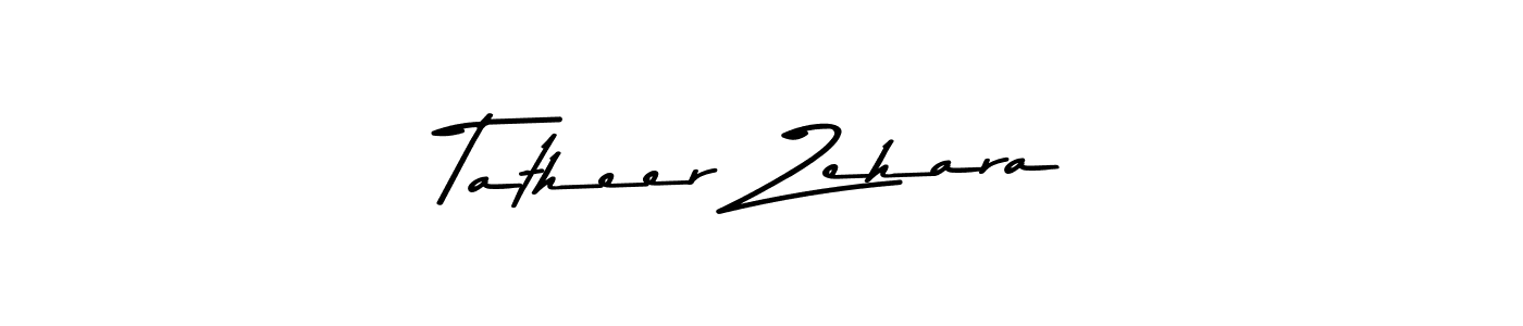 The best way (Asem Kandis PERSONAL USE) to make a short signature is to pick only two or three words in your name. The name Tatheer Zehara include a total of six letters. For converting this name. Tatheer Zehara signature style 9 images and pictures png