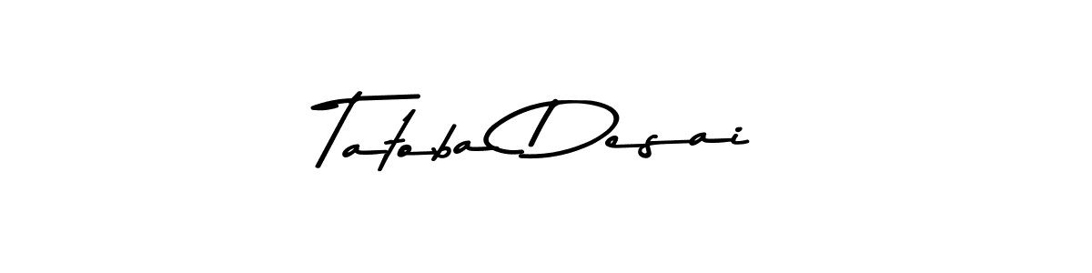 if you are searching for the best signature style for your name Tatoba Desai. so please give up your signature search. here we have designed multiple signature styles  using Asem Kandis PERSONAL USE. Tatoba Desai signature style 9 images and pictures png